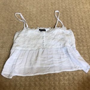 White camisole crop top
